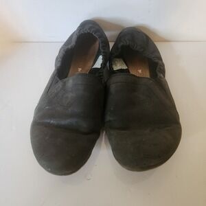Merrell Womens Black Leather Etched Slip On Vibram Performance Shoes 7